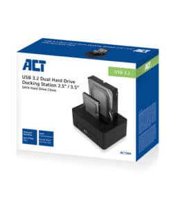 ACT 2,5" en 3,5" SATA dual HDD/SSD dockingstation, USB 3.2 Gen1 - Afbeelding 5