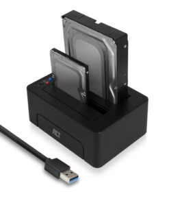 ACT 2,5" en 3,5" SATA dual HDD/SSD dockingstation, USB 3.2 Gen1