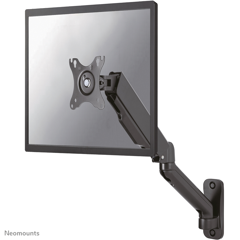 Neomounts WL70-450BL11 Wall mounted gas spring monitor arm, 3 pivots, VESA 100x100mm - Afbeelding 2