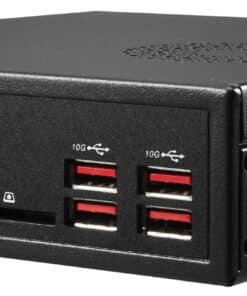 Shuttle XPC slim Barebone DH32U, Intel Pentium Gold 7505, 4x HDMI 2.0b 2x LAN, 2x COM, incl. VESA, 24/7 permanent gebruik - Afbeelding 5
