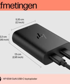 HP 65W GaN USB-C laptoplader - Afbeelding 3