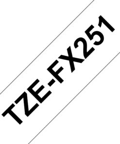 Brother TZE-FX251 labelprinter-tape Zwart op wit