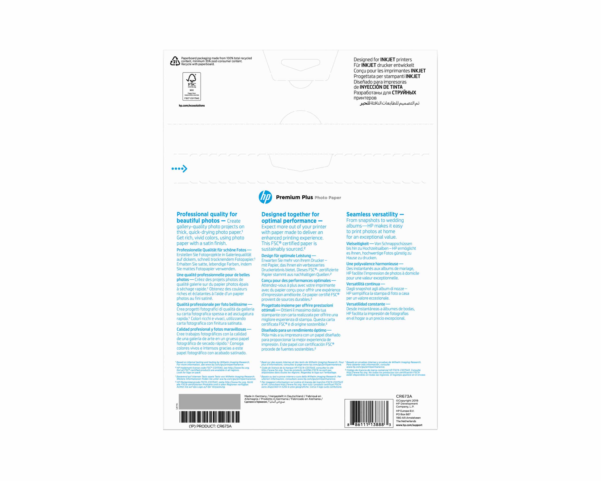 HP Premium Plus fotopapier, satijn, 300 g/m2, A4 (210 x 297 mm), 20 vellen - Afbeelding 7