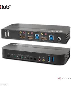 CLUB3D HDMI KVM SWITCH FOR DUAL HDMI 4K 60Hz - Afbeelding 2