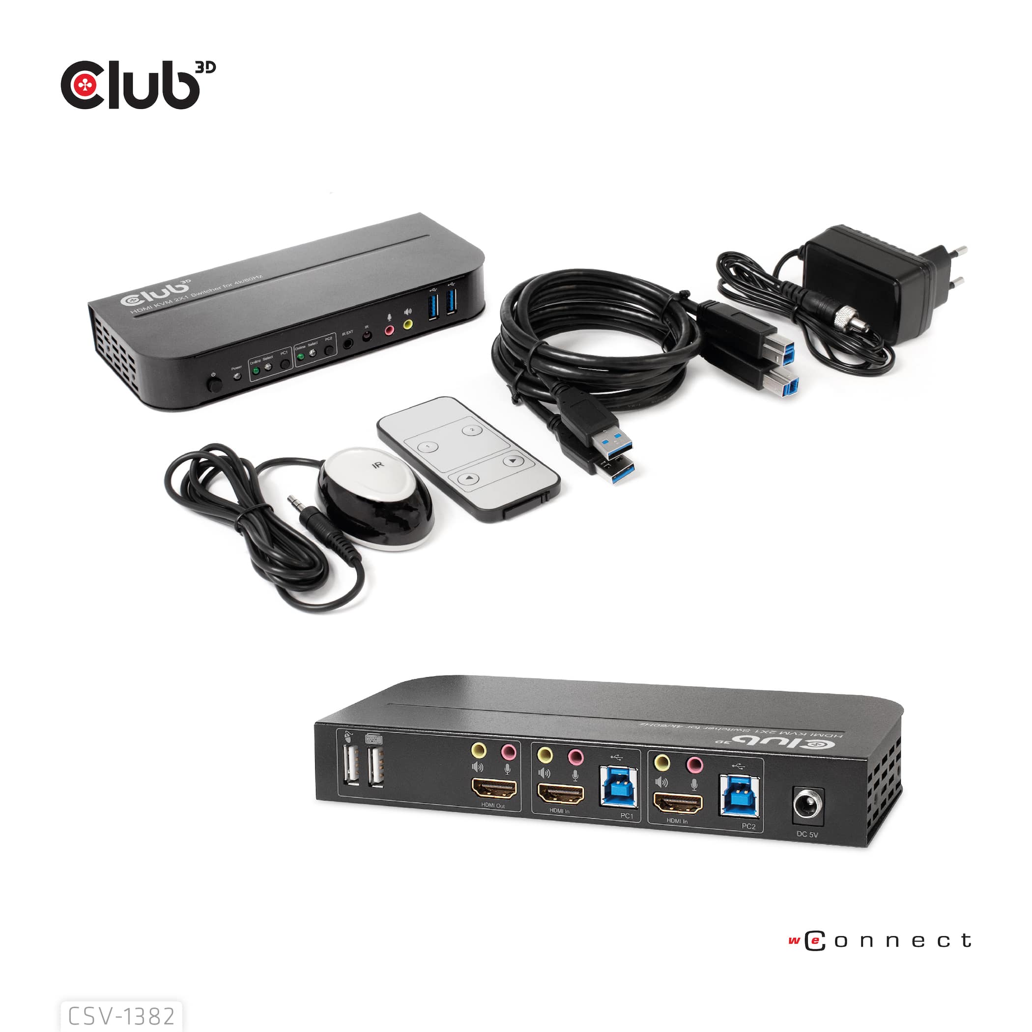 CLUB3D HDMI KVM SWITCH FOR DUAL HDMI 4K 60Hz - Afbeelding 4