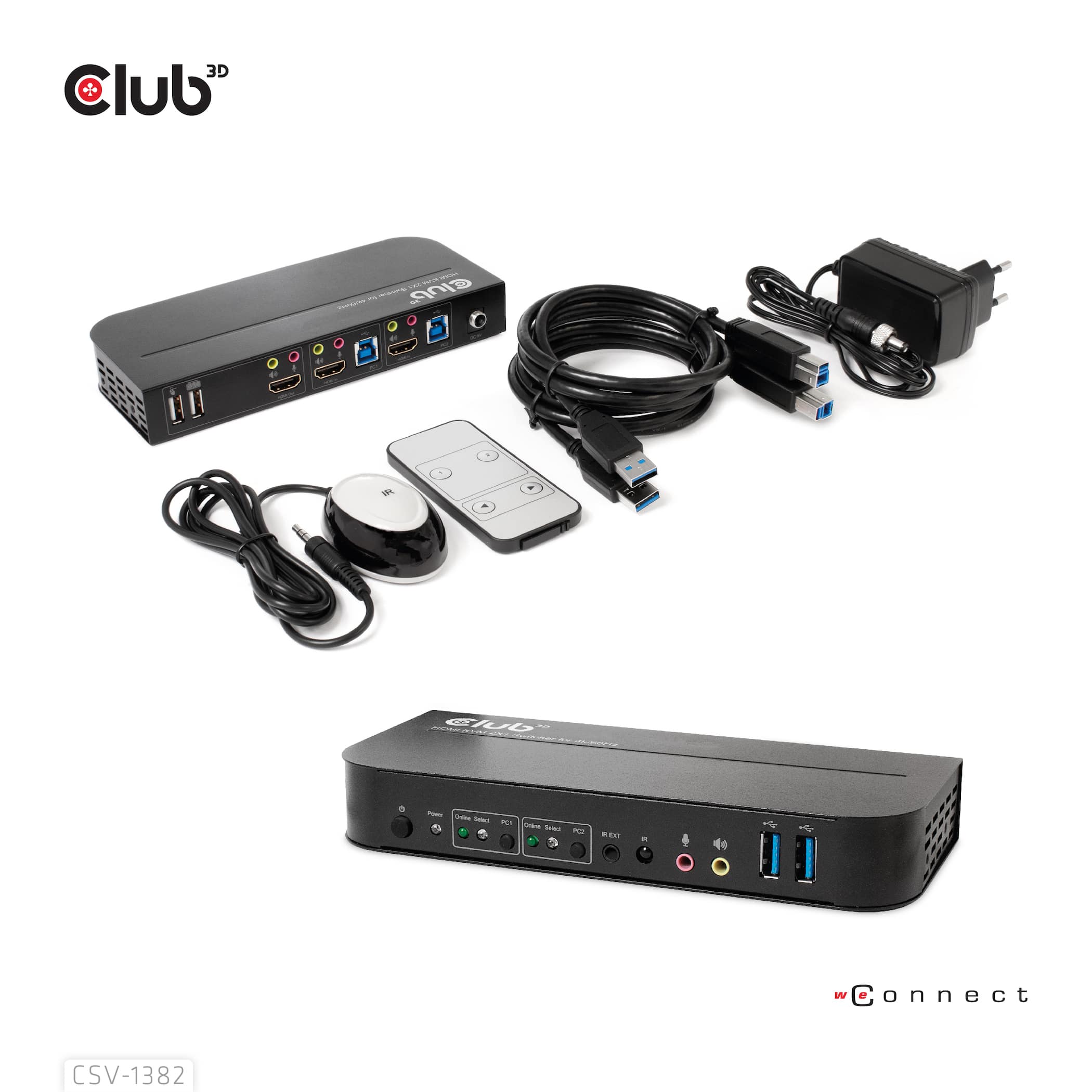 CLUB3D HDMI KVM SWITCH FOR DUAL HDMI 4K 60Hz - Afbeelding 3