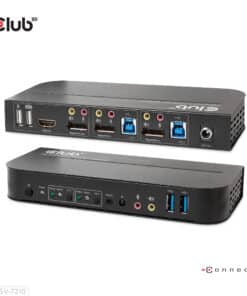 CLUB3D DisplayPort/HDMI KVM Switch For Dual DisplayPort 4K 60Hz - Afbeelding 3