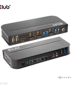 CLUB3D DisplayPort/HDMI KVM Switch For Dual DisplayPort 4K 60Hz
