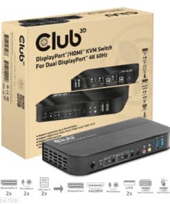 CLUB3D DisplayPort/HDMI KVM Switch For Dual DisplayPort 4K 60Hz - Afbeelding 6