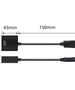 ACT 0,15 meter DisplayPort male naar DVI female adapter - Afbeelding 2