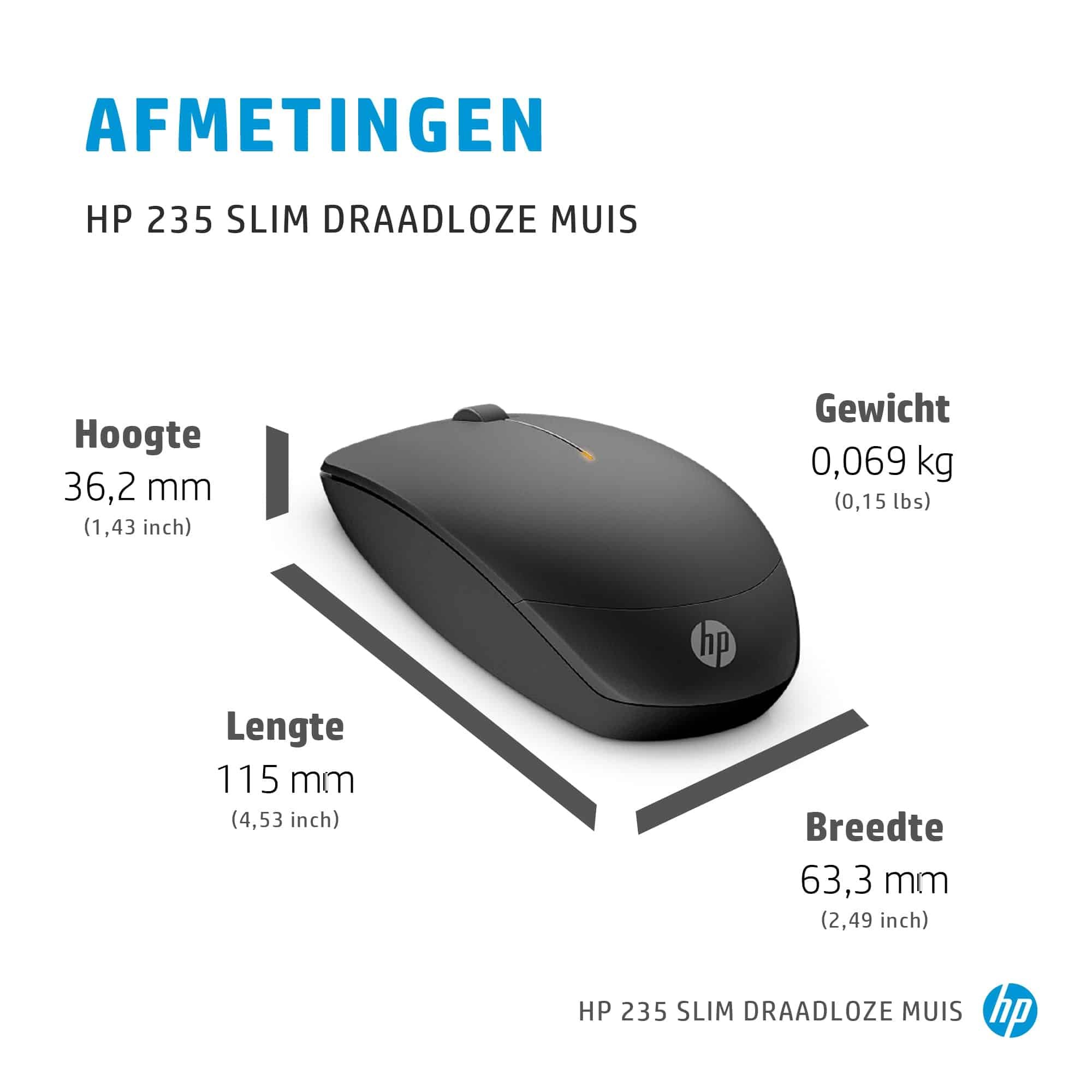 HP 235 Slim draadloze muis - Afbeelding 2