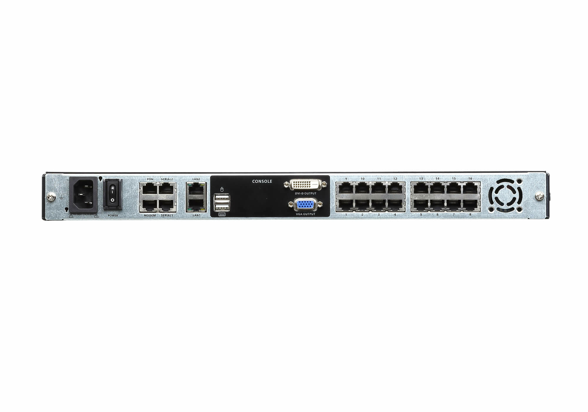 ATEN 16-poorts Cat 5 Dual Rail LCD KVM over IP-switch, 1 lokale/1 externe gebruikerstoegang - Afbeelding 2