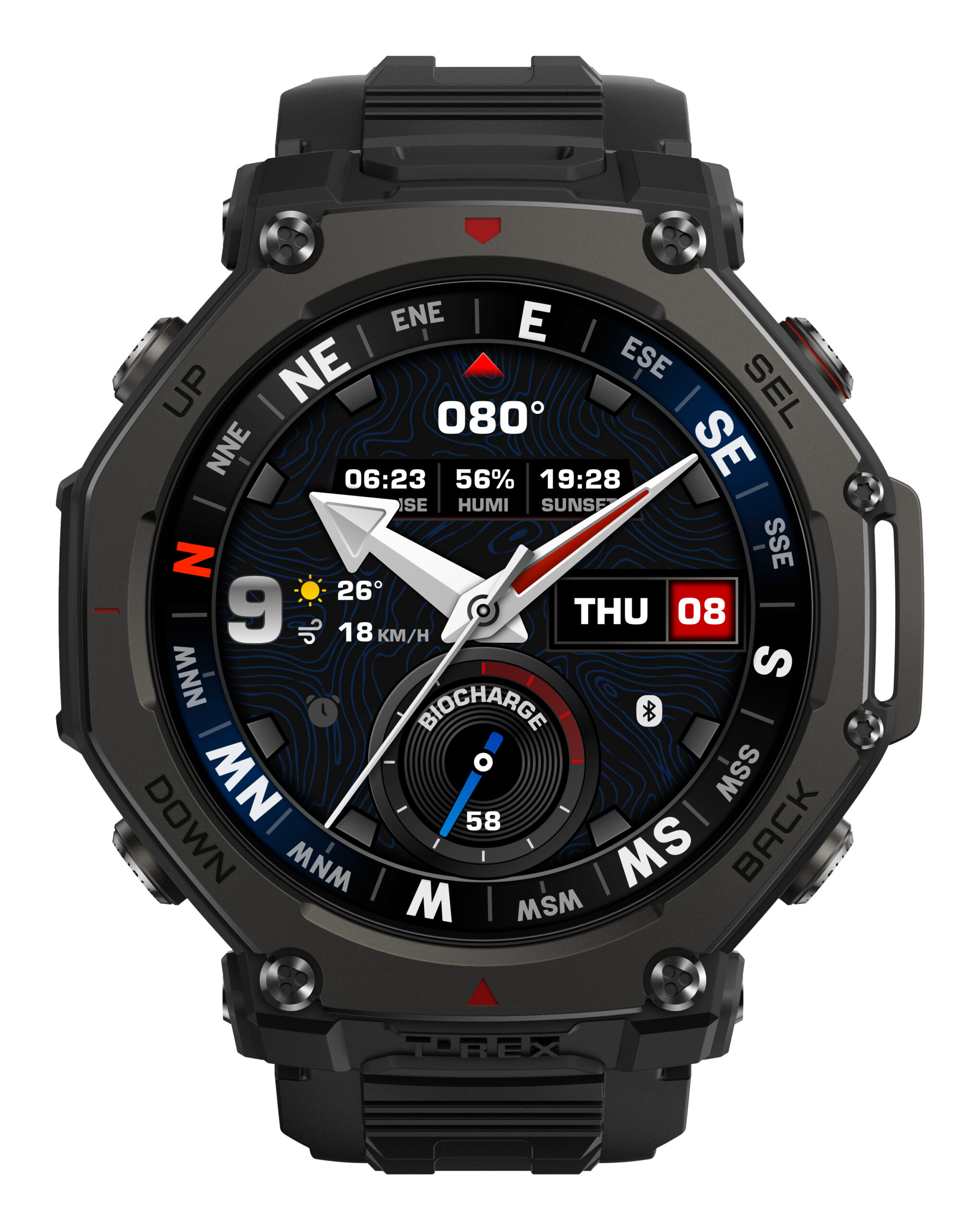 Amazfit T-Rex 3 Pro 3,81 cm (1.5") AMOLED 48 mm Digitaal 480 x 480 Pixels Touchscreen Zwart Wifi GPS - Afbeelding 2