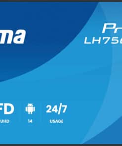 iiyama LH7564UHS-B1AG beeldkrant Digitale signage flatscreen 190,5 cm (75") Wifi 500 cd/m² 4K Ultra HD Zwart Type processor Android 24/7 - Afbeelding 2