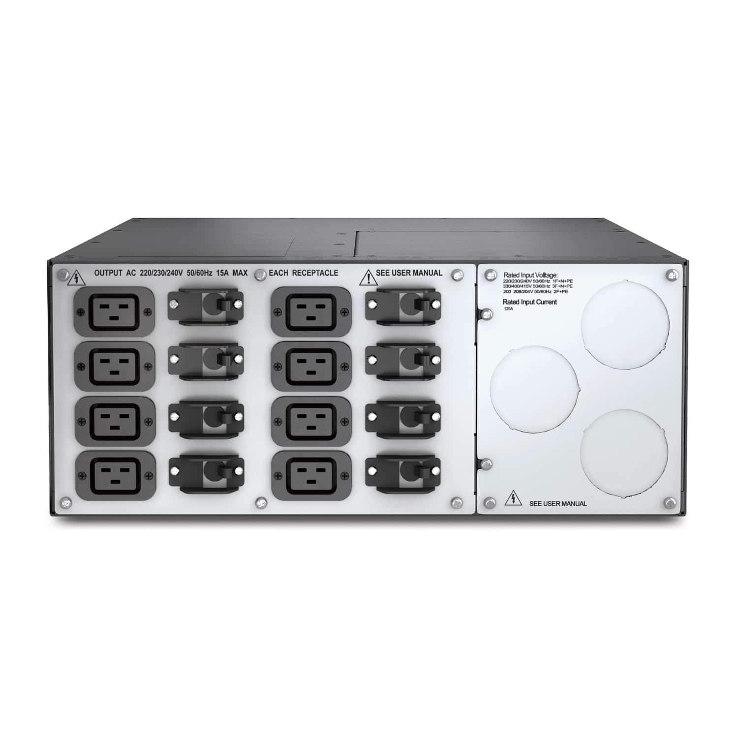 APC Service Bypass Panel 230V 125A HW input IEC-320 output (8) C19 - Afbeelding 2
