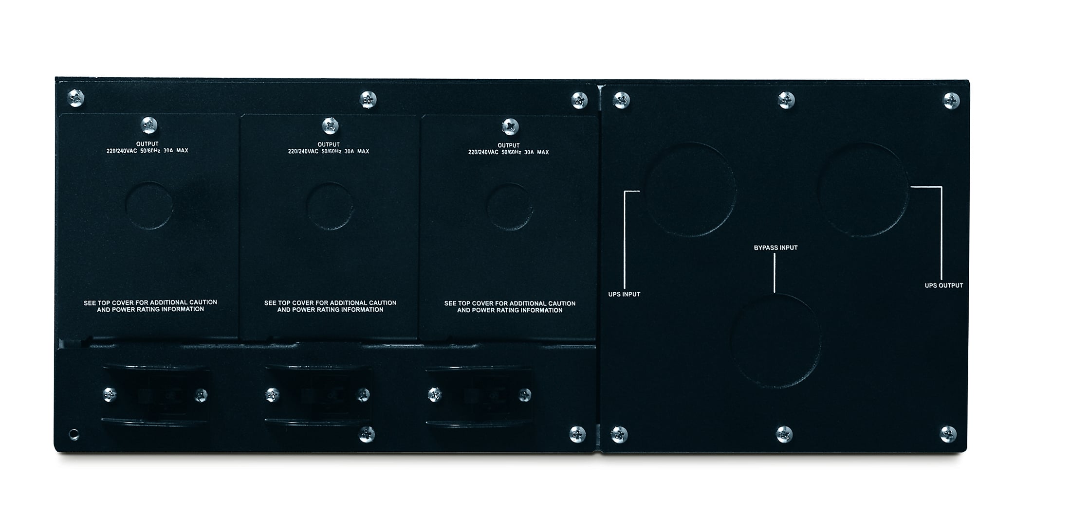 APC Service bypass Panel SBP16KRMI4U - 230V, 100A Hardwire ingang, (3x) 30A hardwire uitgang - Afbeelding 2