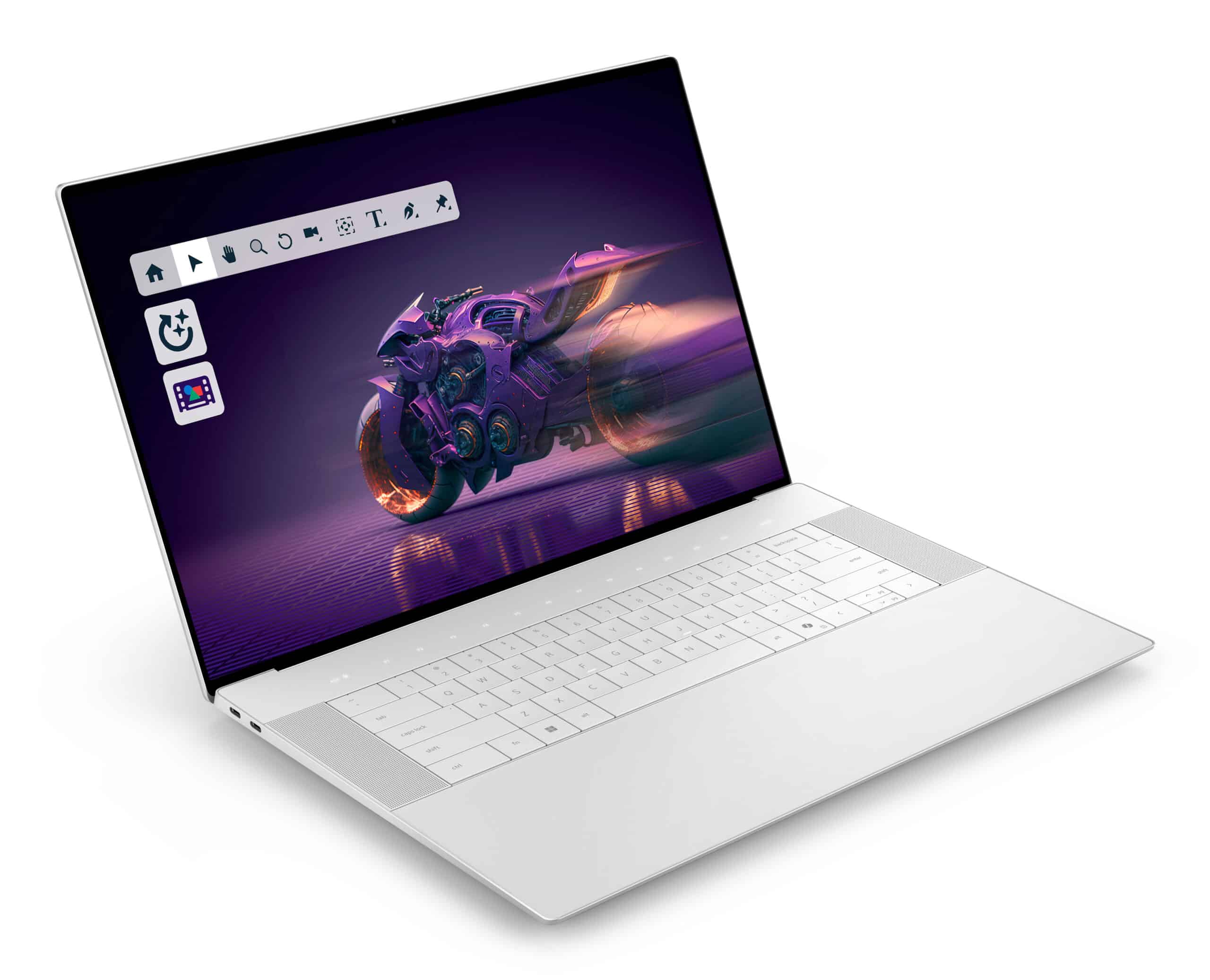 DELL 16 Premium DA16250 Intel Core Ultra 9 285H Laptop 41,4 cm (16.3") Touchscreen 4K Ultra HD 32 GB LPDDR5x-SDRAM 1 TB SSD NVIDIA GeForce RTX 5060 Wi-Fi 7 (802.11be) Windows 11 Pro Belgisch Platina - Afbeelding 2