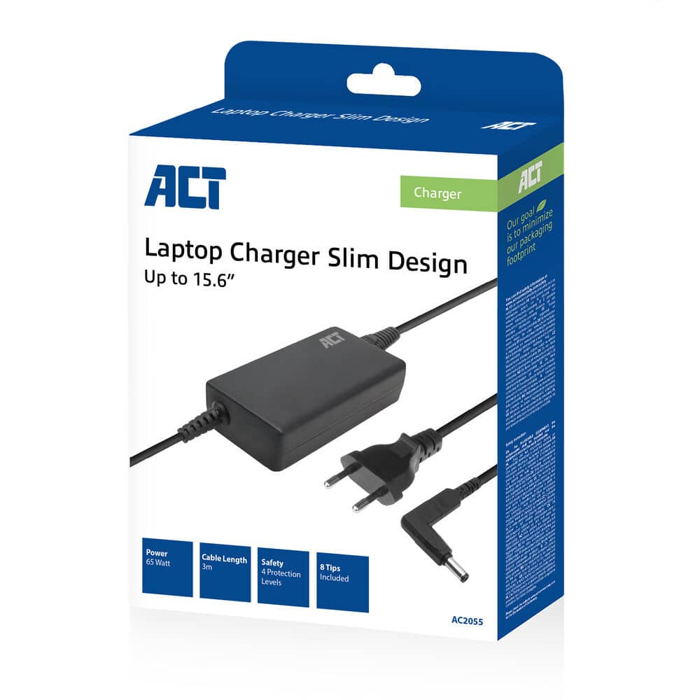 ACT Compacte laptoplader 65W (voor laptops tot 15,6 inch) - Afbeelding 4