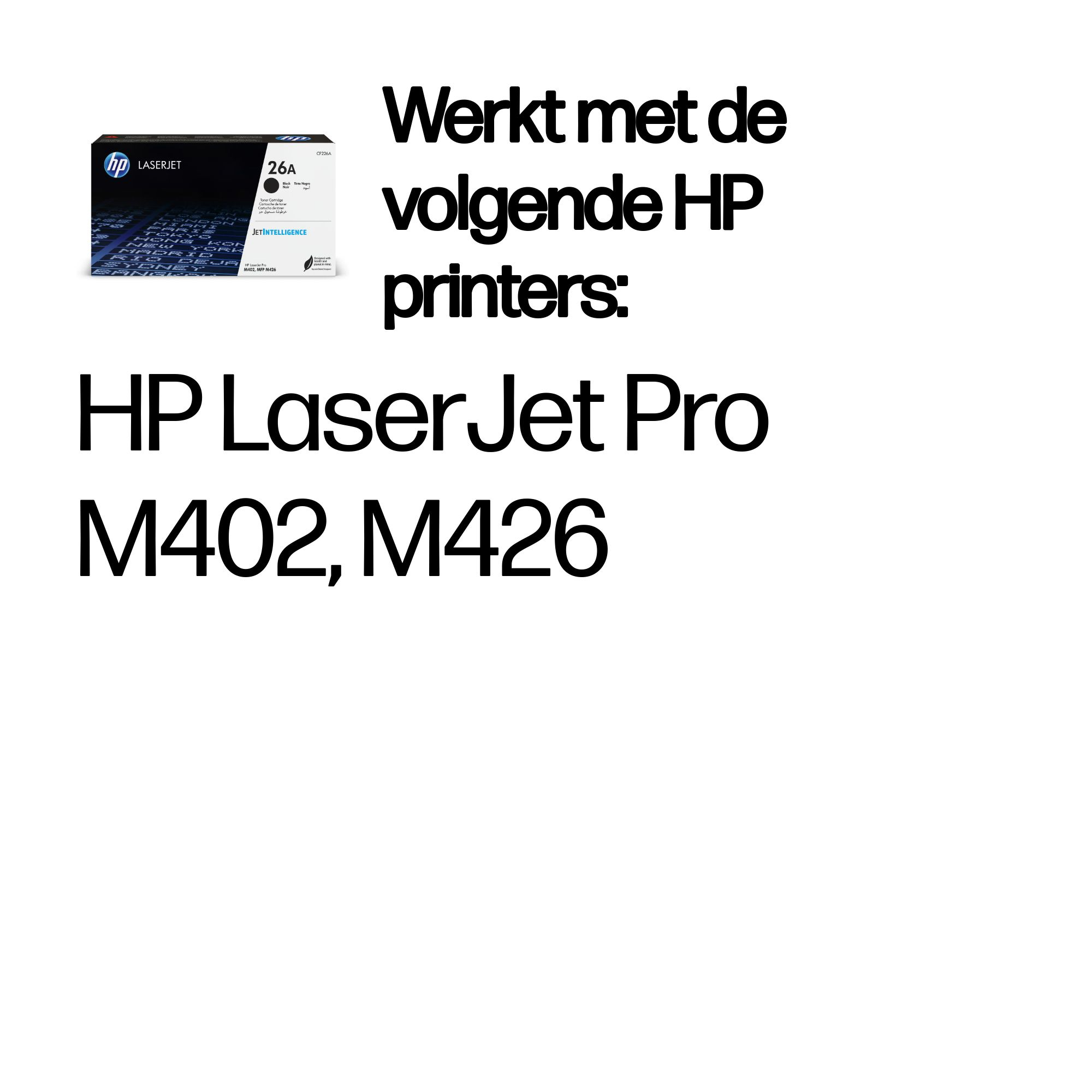 HP 26A originele zwarte LaserJet tonercartridge