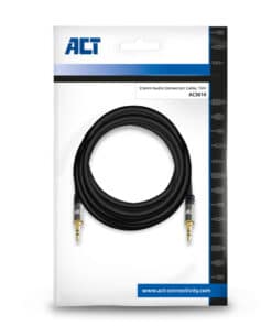 ACT 15 meter High Quality audio aansluitkabel 3,5 mm stereo jack male - male - Afbeelding 2
