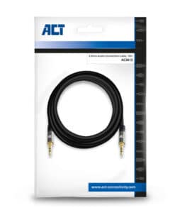 ACT 10 meter High Quality audio aansluitkabel 3,5 mm stereo jack male - male - Afbeelding 2