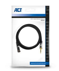 ACT 5 meter High Quality audio verlengkabel 3,5 mm stereo jack male - female - Afbeelding 2