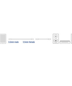 ACT 2 meter High Quality audio verlengkabel 3,5 mm stereo jack male - female - Afbeelding 2