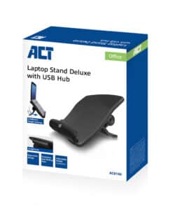 ACT Laptopstandaard, hoogte verstelbaar in 6 standen, 4-poorts hub - Afbeelding 4
