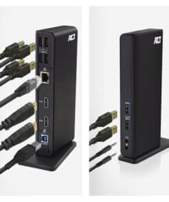 ACT Universeel USB-C of USB-A Dockingstation, voor 2 HDMI monitoren, DisplayLink