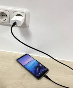 ACT USB 2.0 laad- en datakabel C male - C male 1 meter, nylon - Afbeelding 2
