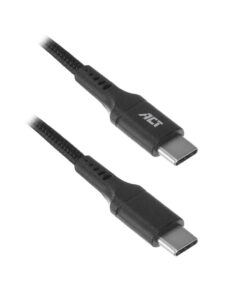 ACT USB 2.0 laad- en datakabel C male - C male 1 meter, nylon