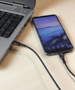 ACT USB 2.0 laad- en datakabel C male - C male 1 meter, nylon - Afbeelding 3