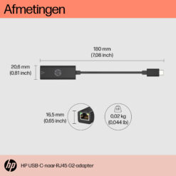 HP USB-C naar RJ45 adapter G2