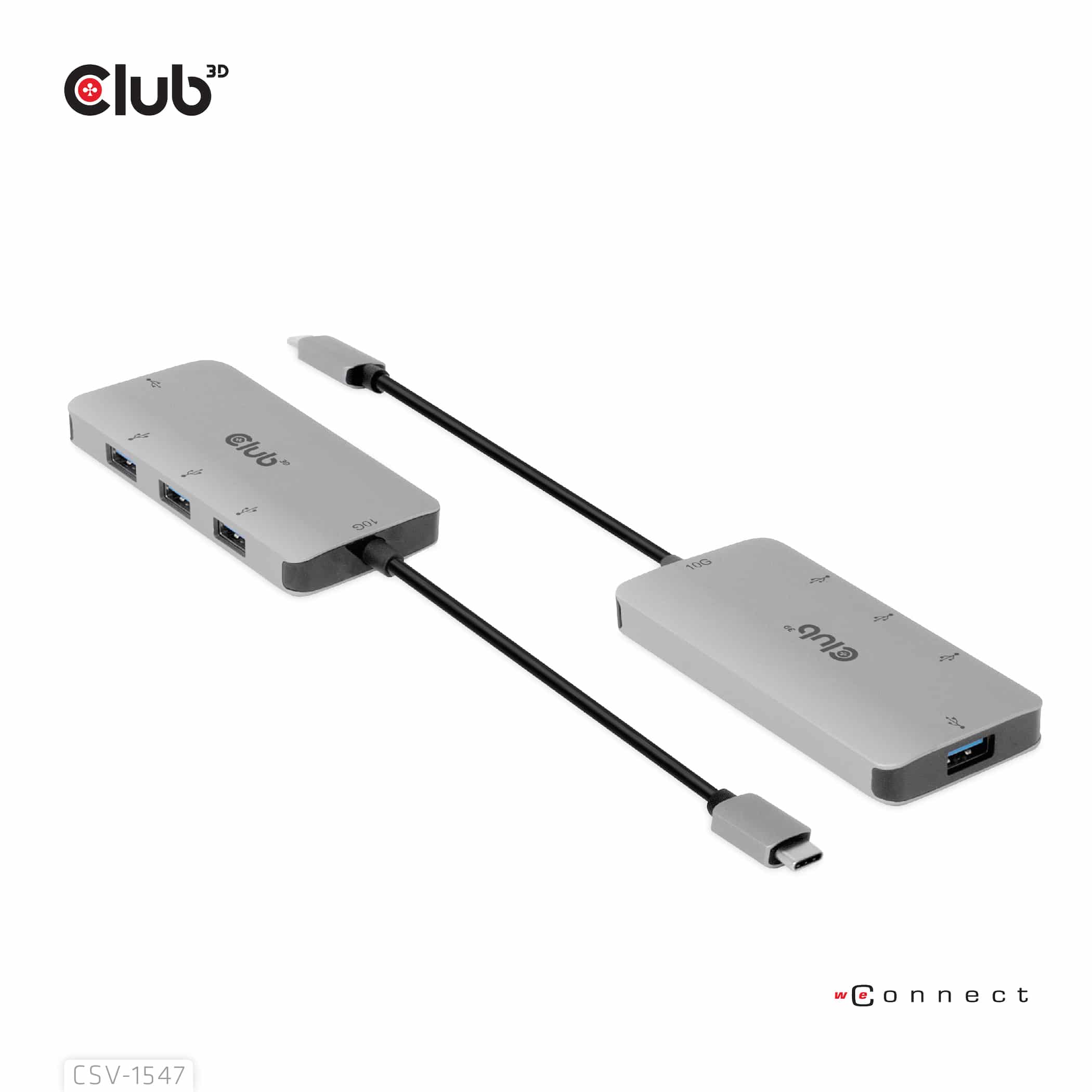CLUB3D 4-Port USB-A Hub for USB-C – 10Gbps Fast Transfer - Afbeelding 3