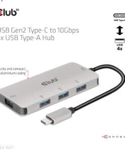CLUB3D 4-Port USB-A Hub for USB-C – 10Gbps Fast Transfer - Afbeelding 6