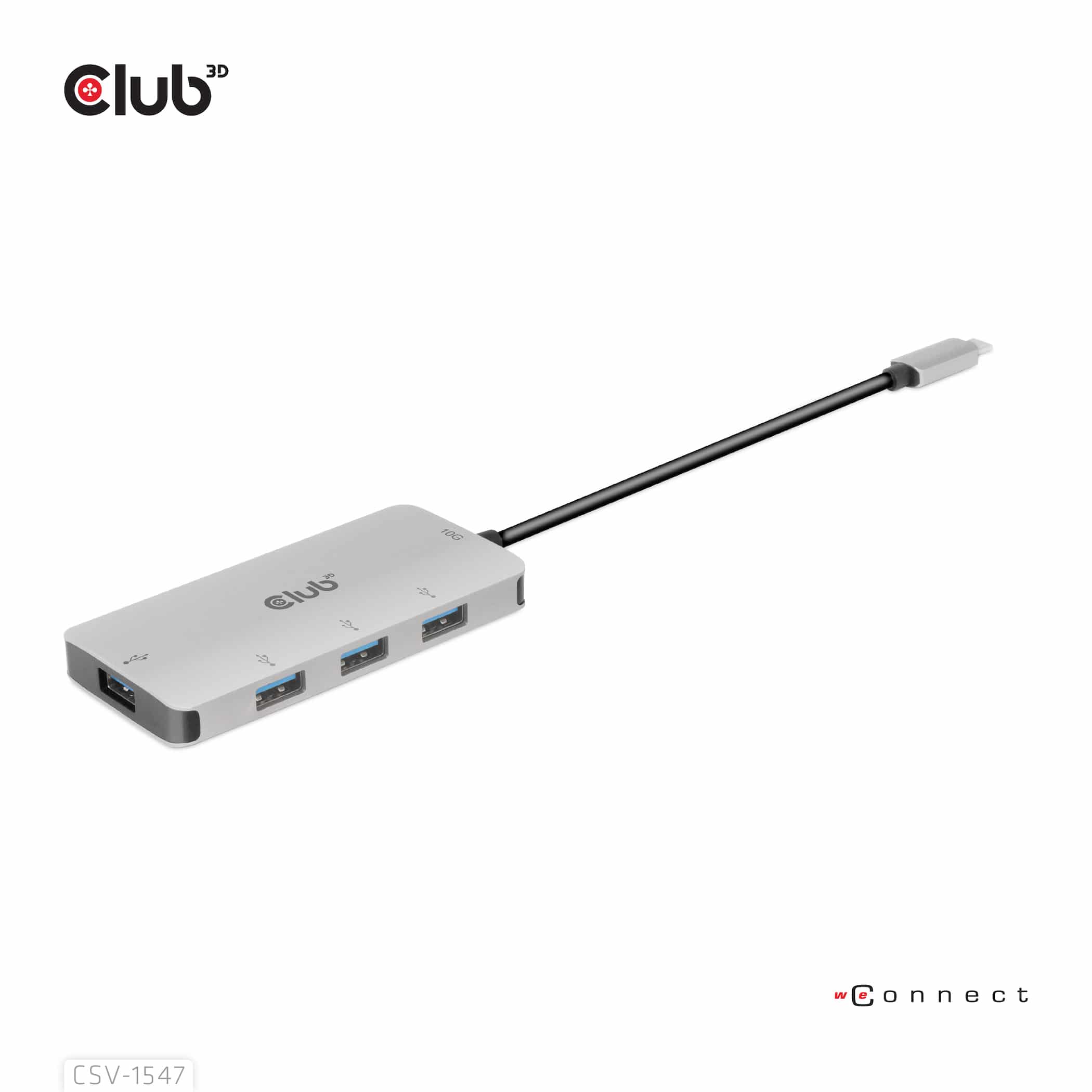 CLUB3D 4-Port USB-A Hub for USB-C – 10Gbps Fast Transfer - Afbeelding 2