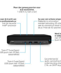 HP Elite 800 DM G9 i7-14700 16GB DDR5 512GB M.2 SSD ValueW11 Pro1Yr Warranty|3Yr Service Extension NBD Onsite1Yr Wolf Pro Security QWERTZ