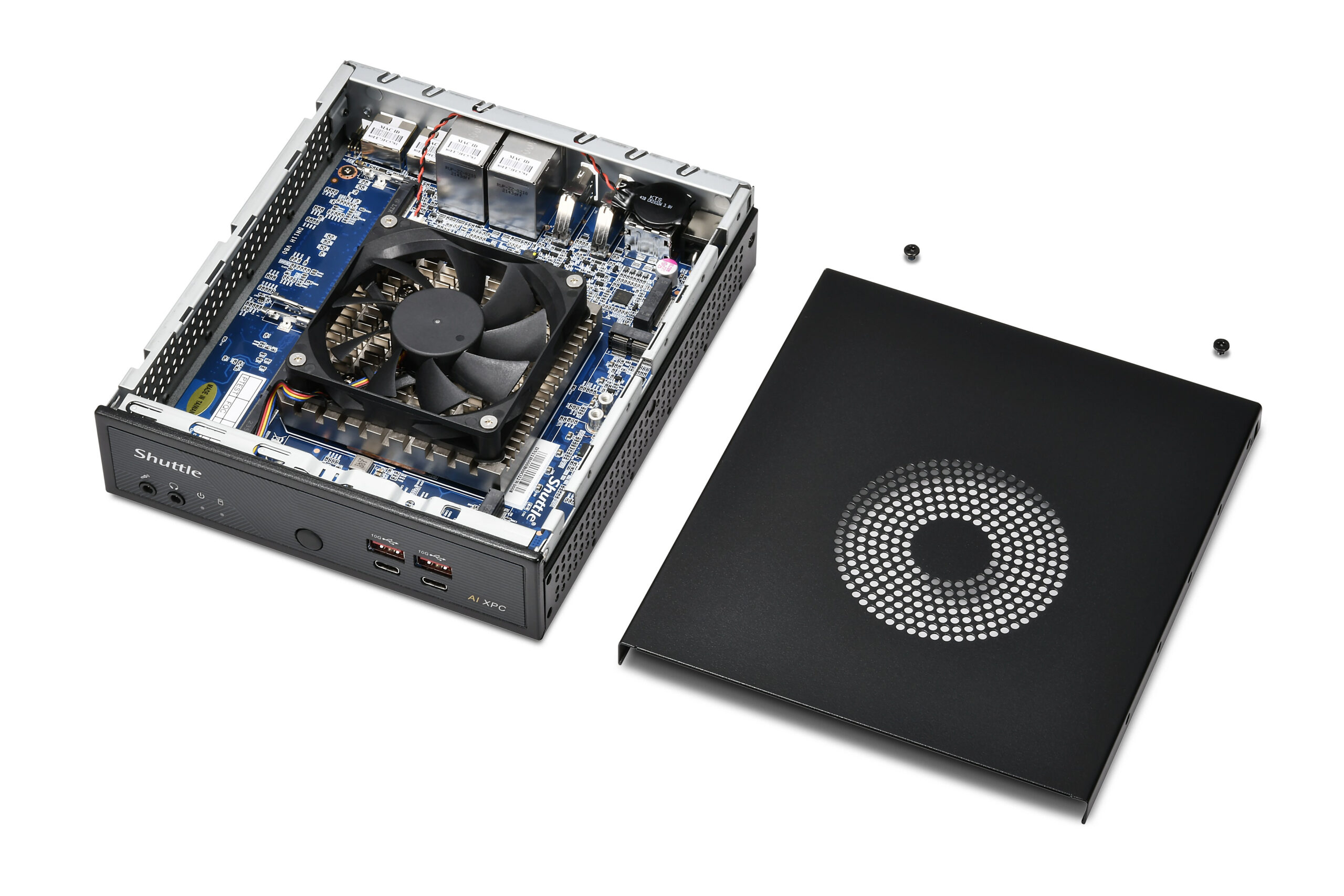 Shuttle Slim AI PC DN11H7 Intel Core Ultra 7 155H, Intel Arc graphics, 2xHDMI, 2x DP, 4x 2.5 Gbit LAN, VESA, 24/7 permanent gebruik - Afbeelding 6
