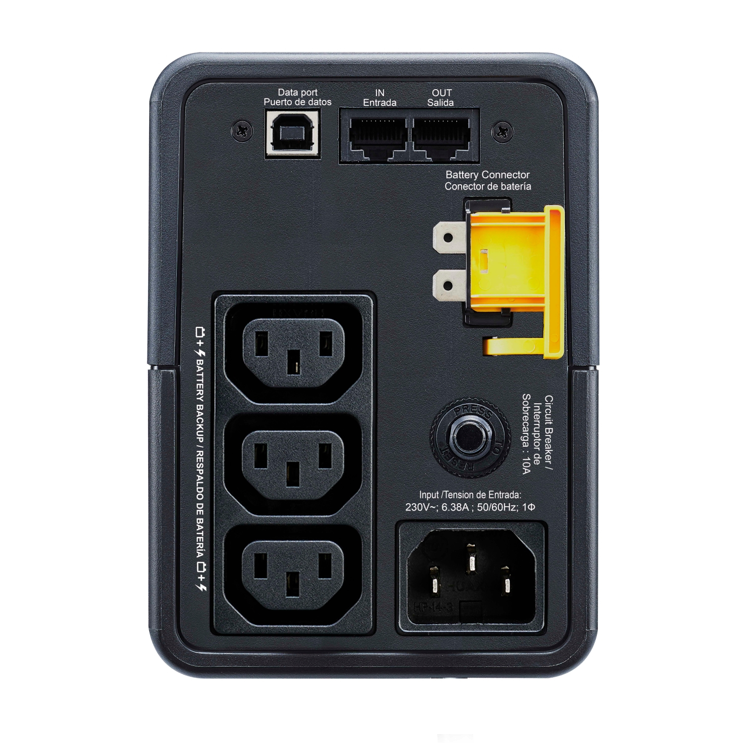 APC Back-UPS BX500MI Noodstroomvoeding - 500VA, 3x C13, USB - Afbeelding 3