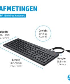 HP 150 Wired Keyboard - Afbeelding 4