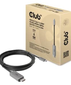 CLUB3D USB Gen2 Type-C to HDMI 4K120Hz 8K60Hz HDR10 with DSC1.2 Active Cable M/M 3m