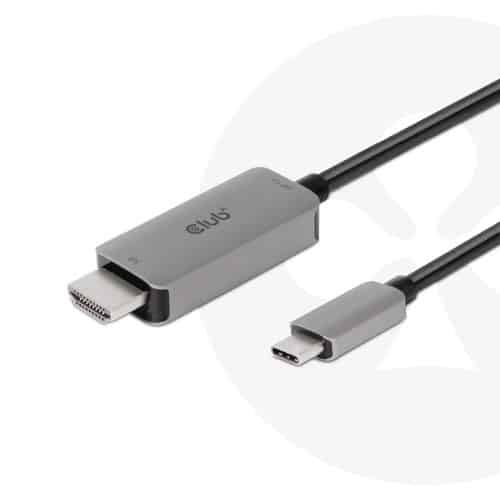 CLUB3D USB Gen2 Type-C to HDMI 4K120Hz 8K60Hz HDR10 with DSC1.2 Active Cable M/M 3m - Afbeelding 2