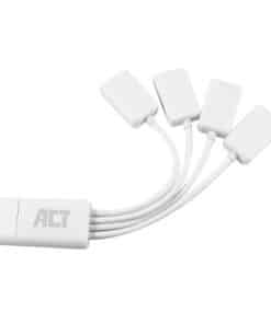 ACT USB hub 4 poorts USB-A, flexibel