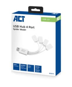 ACT USB hub 4 poorts USB-A, flexibel - Afbeelding 3