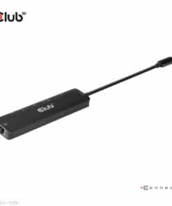 CLUB3D USB Gen1 Type-C, 6-in-1 Hub with HDMI 8K30Hz, 2xUSB Type-A, RJ45 and 2xUSB Type-C, Data and PD charging 100 watt - Afbeelding 4