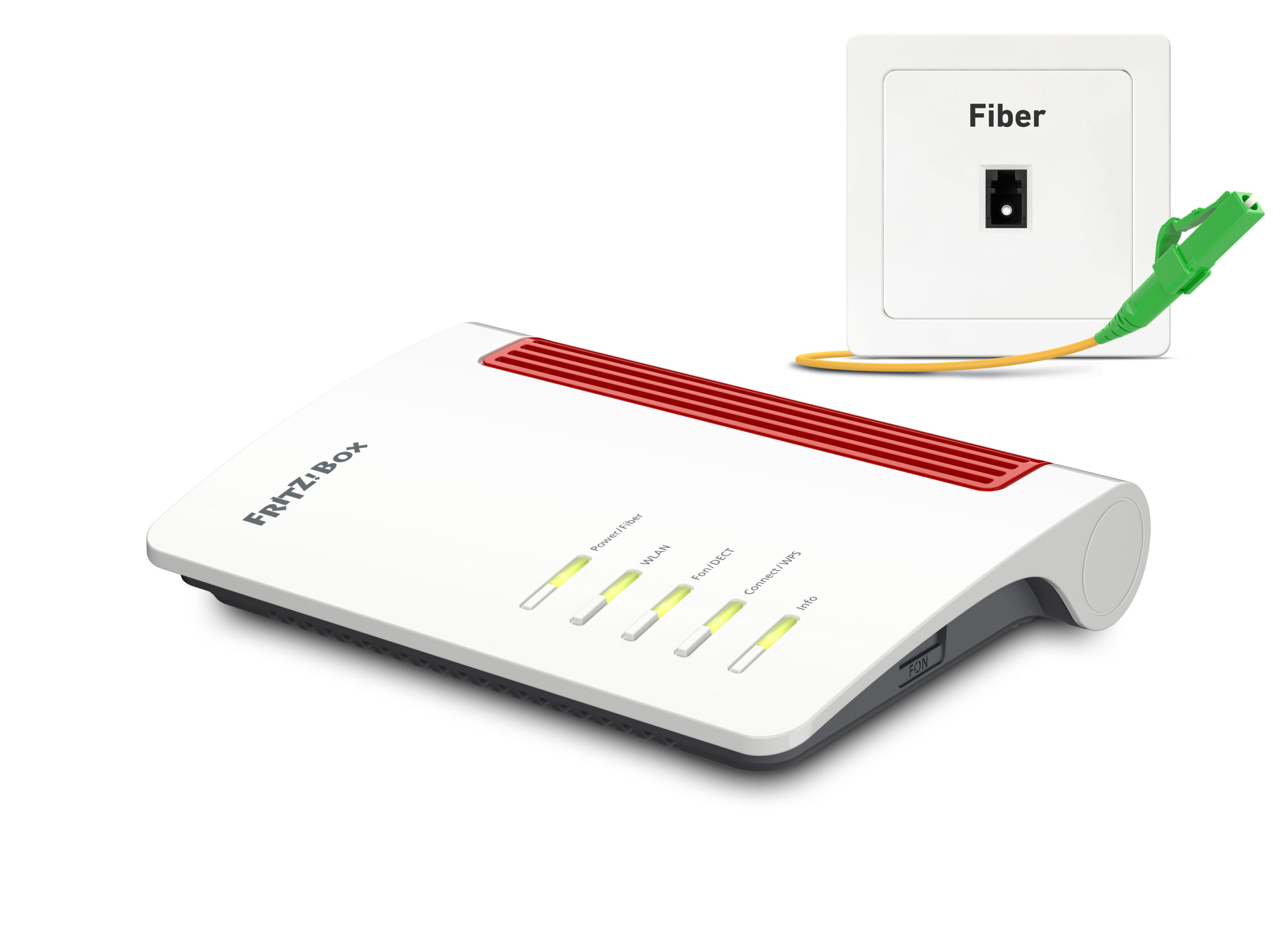 Box FRITZ! 5530 Fiber Edition Internation draadloze router 2.5 Gigabit Ethernet Dual-band (2.4 GHz / 5 GHz) Wit - Afbeelding 2