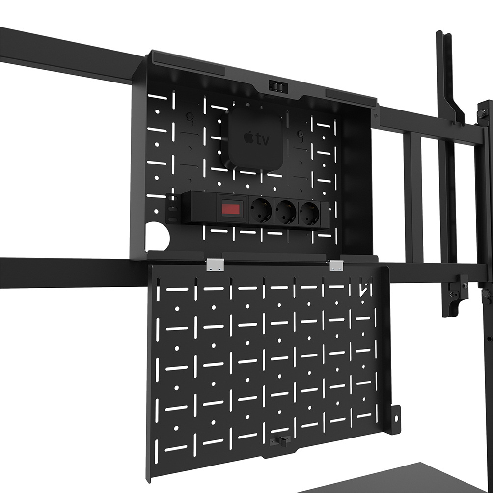 Neomounts FL50-575BL1 floor stand, Multimedia cart/trolley, Black, 65" - 110", 125 kg, Steel - Afbeelding 7