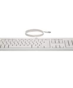 HP 225 Wired Mouse and KB G2 CWH Belgium - English localization AZERTY - Maus - AZERTY toetsenbord Inclusief muis Kantoor USB Wit