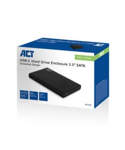 ACT 2.5" SATA hard drive behuizing, schroefloos, USB-C 3.2 Gen2 - Afbeelding 2