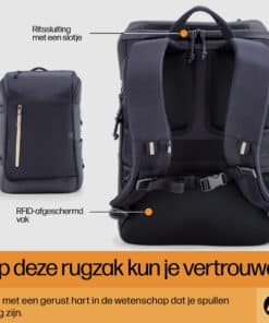 HP Travel 15,6 blauwe laptopbackpack, 25 liter - Afbeelding 6